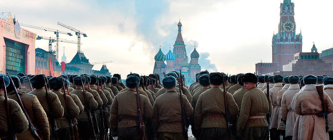 Марш по Красной площади в годовщину Битвы за Москву